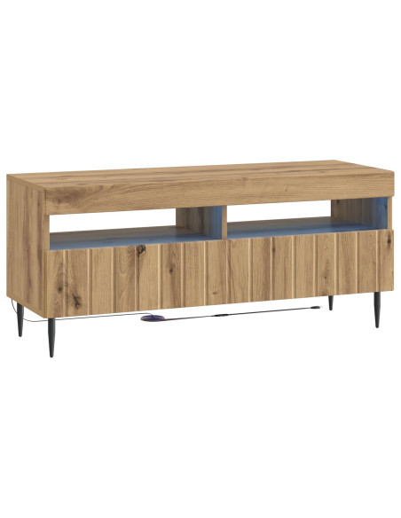 Mobile TV LED a 5 pezzi Rovere Artigianale Legno ingegnerizzato