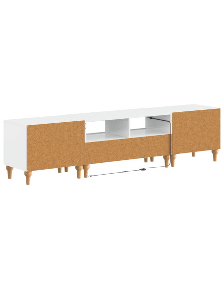 Mobile TV LED a 3 pezzi Bianco Lucido Legno ingegnerizzato