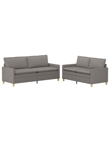 Set di divani 2 pz Tortora Tessuto