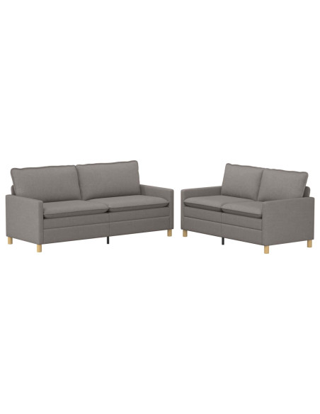 Set di divani 2 pz Tortora Tessuto