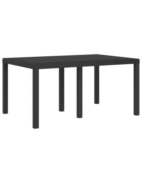 Set da Pranzo per Giardino 5 pz Antracite e Crema PP