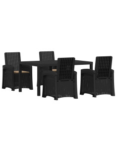 Set da Pranzo per Giardino 5 pz Antracite e Tortora PP 2