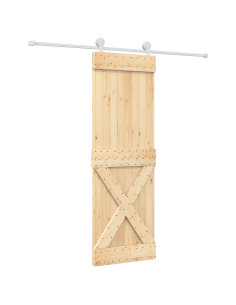 Porta scorrevole Naturale e Bianco 70 x 210 cm 2