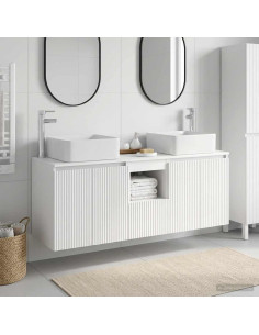 Set di Armadi da Bagno 3 pz Bianco 49,5 x 41 x 63 cm
