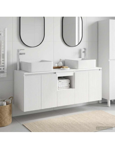 Set di Armadi da Bagno 3 pz Bianco 49,5 x 41 x 63 cm