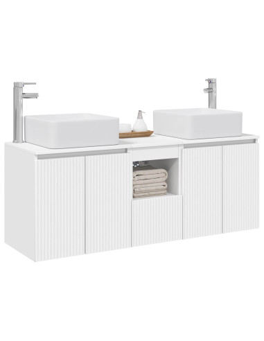 Set di Armadi da Bagno 3 pz Bianco 49,5 x 41 x 63 cm