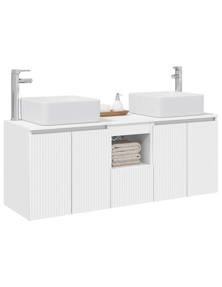 Set di Armadi da Bagno 3 pz Bianco 49,5 x 41 x 63 cm