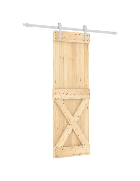 Porta scorrevole Naturale e Bianco 70 x 210 cm