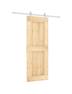 Porta scorrevole Naturale e Bianco 80 x 210 cm 2