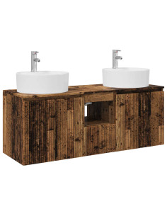 Set di Armadi da Bagno 3 pz Legno antico 49,5 x 44,5 x 65 cm 2