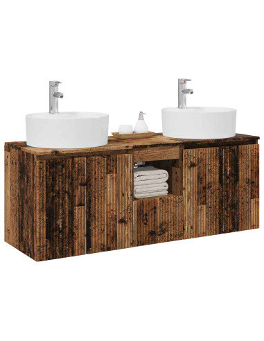 Set di Armadi da Bagno 3 pz Legno antico 49,5 x 44,5 x 65 cm
