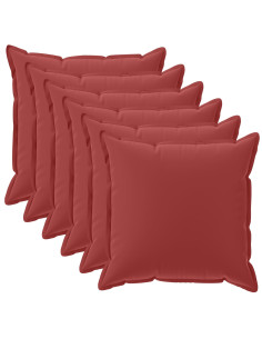 Federa 6 pz HOUTEN Rosso Vino 30 x 30 cm Poliestere