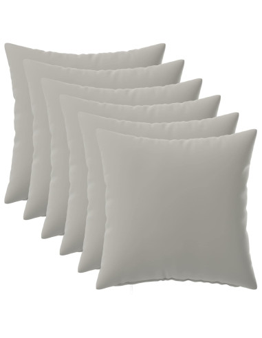 Federa 6 pcs HEERLEN Grigio 30 x 30 cm Poliestere