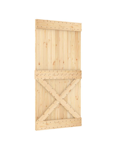 Porta scorrevole Naturale e Bianco 100 x 210 cm