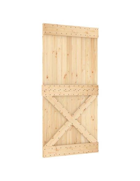 Porta scorrevole Naturale e Bianco 100 x 210 cm