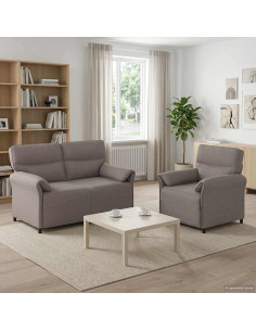 Set di divani 2 pz Tortora Tessuto