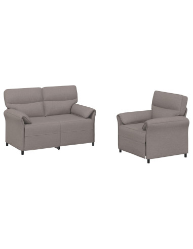 Set di divani 2 pz Tortora Tessuto