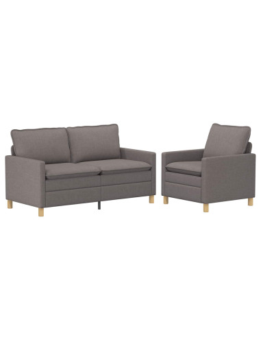 Set di divani 2 pz Tortora Tessuto