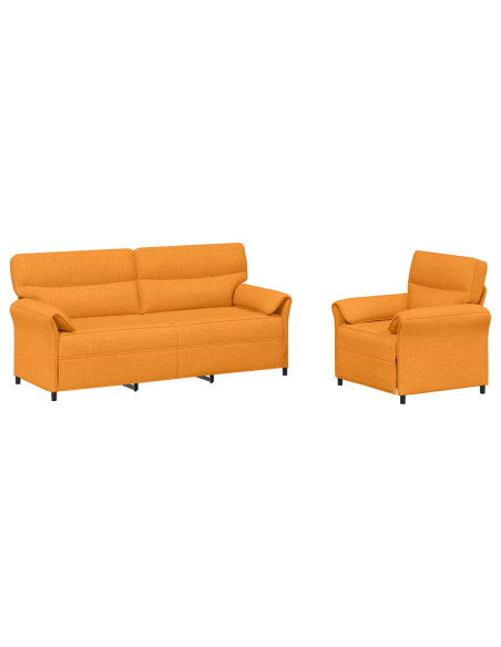 Set di divani 2 pz Giallo Scuro Tessuto