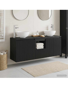 Set di Armadi da Bagno 3 pz Nero 49,5 x 41 x 64,5 cm