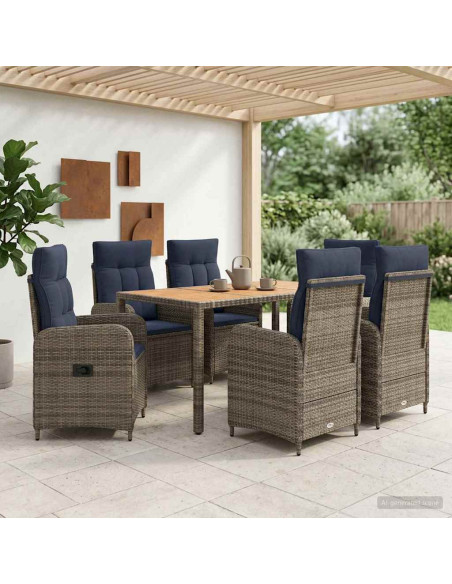 Set da pranzo per esterni 7 pz