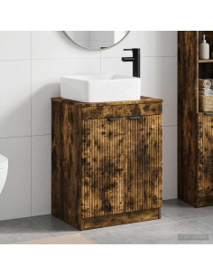 Set di mobili per il bagno Rovere Fumo Legno ingegnerizzato