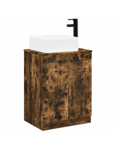 Set di mobili per il bagno Rovere Fumo Legno ingegnerizzato 2