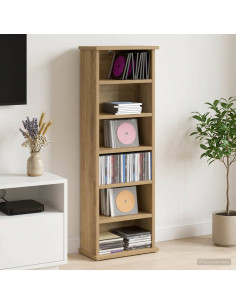 Mobile per CD Rovere Artigianale 60 x 17 x 92 cm