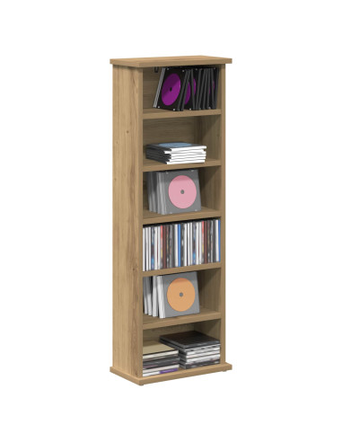 Mobile per CD Rovere Artigianale 60 x 17 x 92 cm