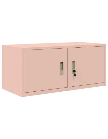 Armadio 2 pz Rosa 90 x 40 x 130 cm Acciaio Bloccabile