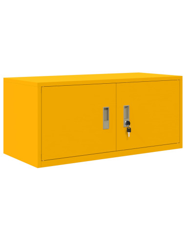 Armadio 2 pz Giallo senape 90 x 40 x 145 cm Acciaio Bloccabile