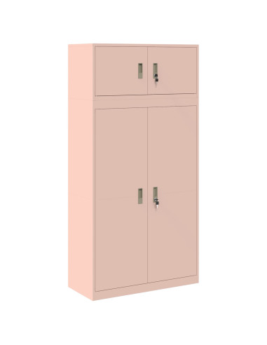 Armadio 2 pz Rosa 90 x 40 x 180 cm Acciaio Bloccabile