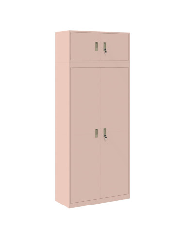 Armadio 2 pz Rosa 90 x 40 x 220 cm Acciaio Bloccabile