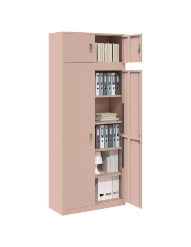 Armadio 2 pz Rosa 90 x 40 x 220 cm Acciaio Bloccabile