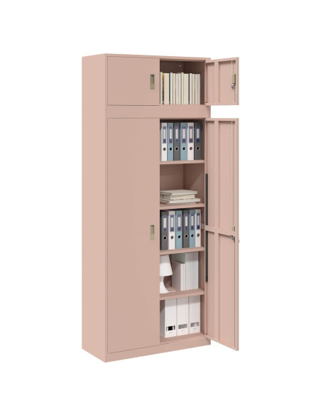 Armadio 2 pz Rosa 90 x 40 x 220 cm Acciaio Bloccabile