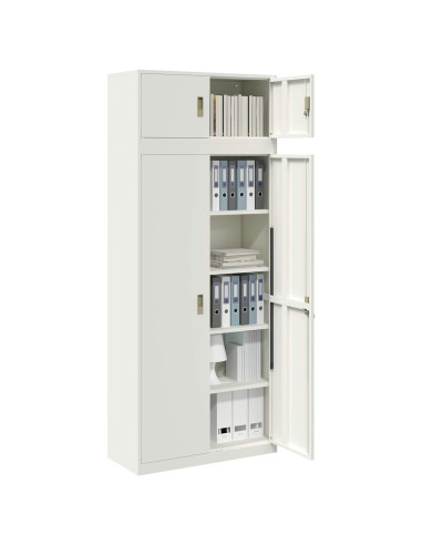Armadio 2 pz Bianco 90 x 40 x 220 cm Acciaio Bloccabile