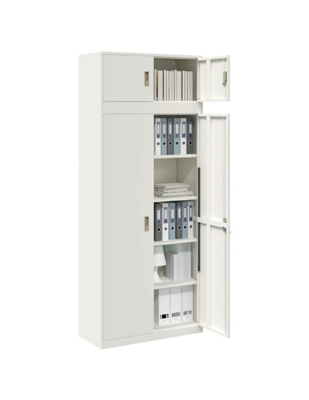Armadio 2 pz Bianco 90 x 40 x 220 cm Acciaio Bloccabile