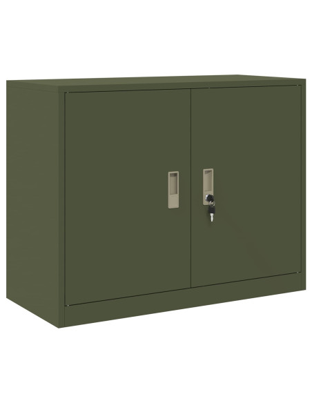 Armadio 2 pz Verde Oliva 90 x 40 x 210 cm Acciaio Bloccabile