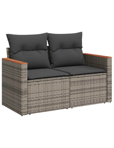 Set di divani 8 pz Grigio e Grigio Scuro
