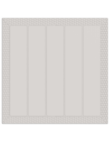 Set da Pranzo per Giardino 5 pz Bianco e Antracite PP