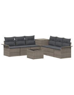 Set di divani 8 pz Grigio e Grigio Scuro 2