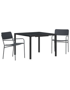 Set Mobili da Esterno 3 pz Antracite Acciaio 2