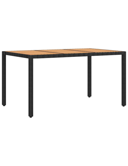 Set da pranzo per esterni 7 pz Nero
