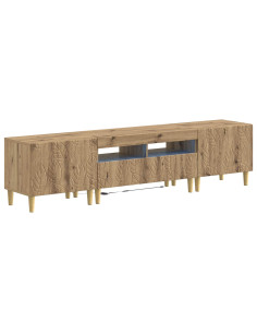 Mobile TV LED a 5 pezzi Rovere Artigianale Legno ingegnerizzato
