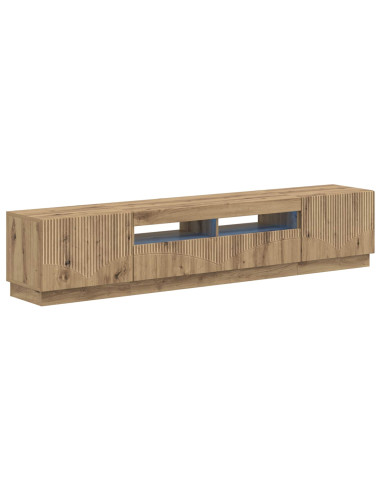 Mobile TV LED a 5 pezzi Rovere Artigianale Legno ingegnerizzato