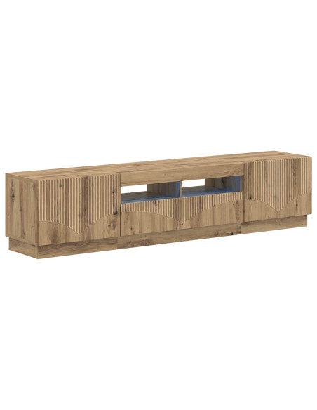 Mobile TV LED a 5 pezzi Rovere Artigianale Legno ingegnerizzato