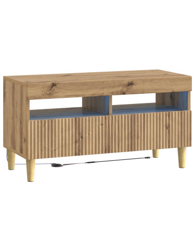 Mobile TV LED a 5 pezzi Rovere Artigianale Legno ingegnerizzato
