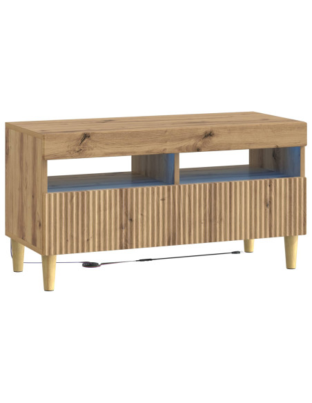 Mobile TV LED a 5 pezzi Rovere Artigianale Legno ingegnerizzato