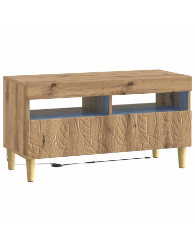Mobile TV LED a 5 pezzi Rovere Artigianale Legno ingegnerizzato