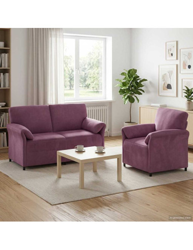 Set di divani 2 pz Viola Velluto